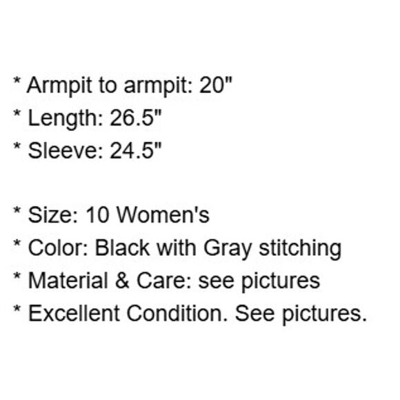 Le Suit Essentials Jacket Womens 10 Black Crepe Lined Blazer Gray Stitching - Picture 4 of 15